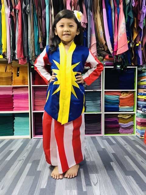 ماتيس Sui مجموع baju kebaya bendera malaysia 