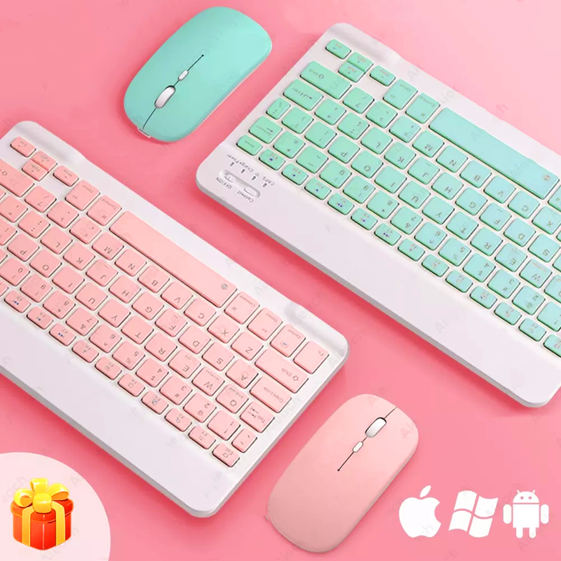 7 inch / 10 inch Universal Wireless Bluetooth Keyboard Universal Bluetooth Mouse For iPads Tablets Laptops & Smart Phones Light Weight Portable