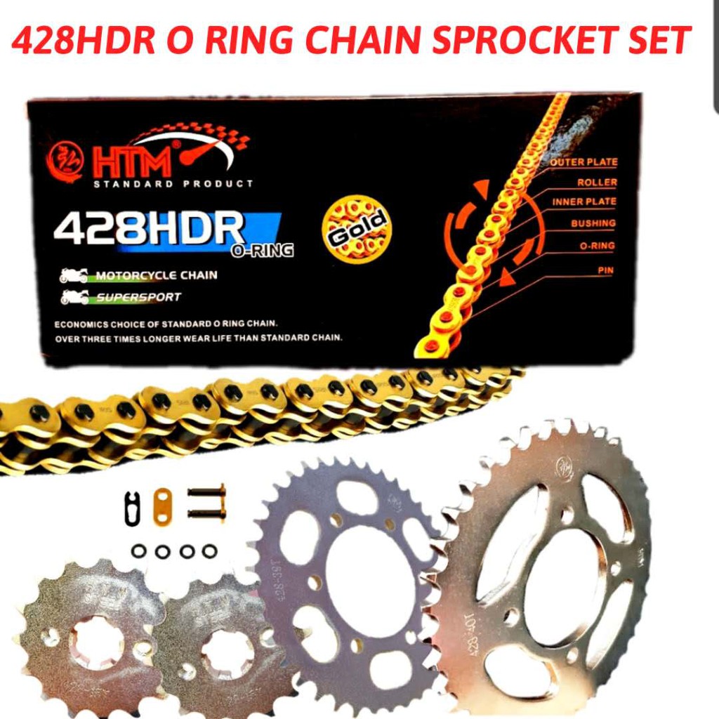 428hdr 128l Demark Evoz Htm O Ring Chain Sprocket Set Shopee Malaysia