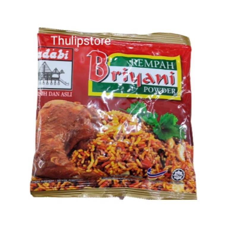 Adabi Briyani Rempah Briyani Powder 100g | Shopee Malaysia