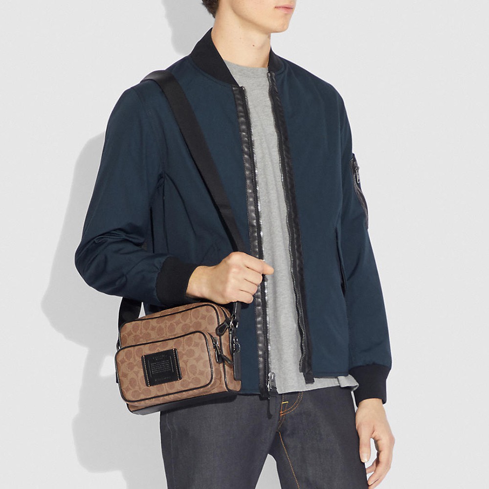 coach signature crossbody messenger bag