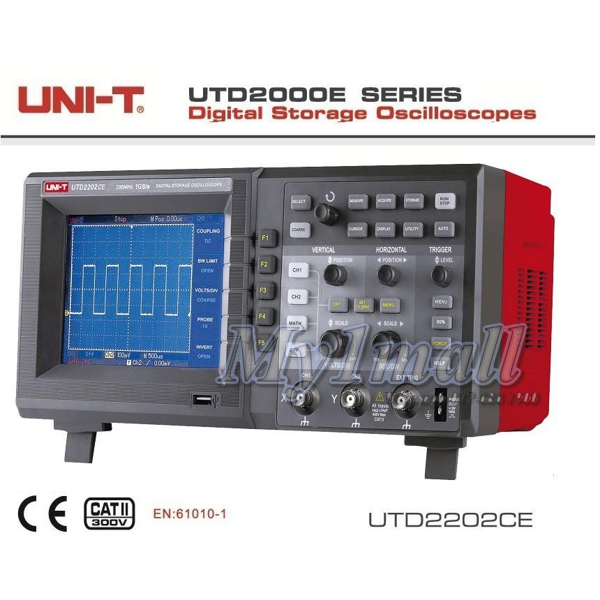 UNIT UTD2202CE 200MHz 2Channel Digital Storage Oscilloscope Shopee