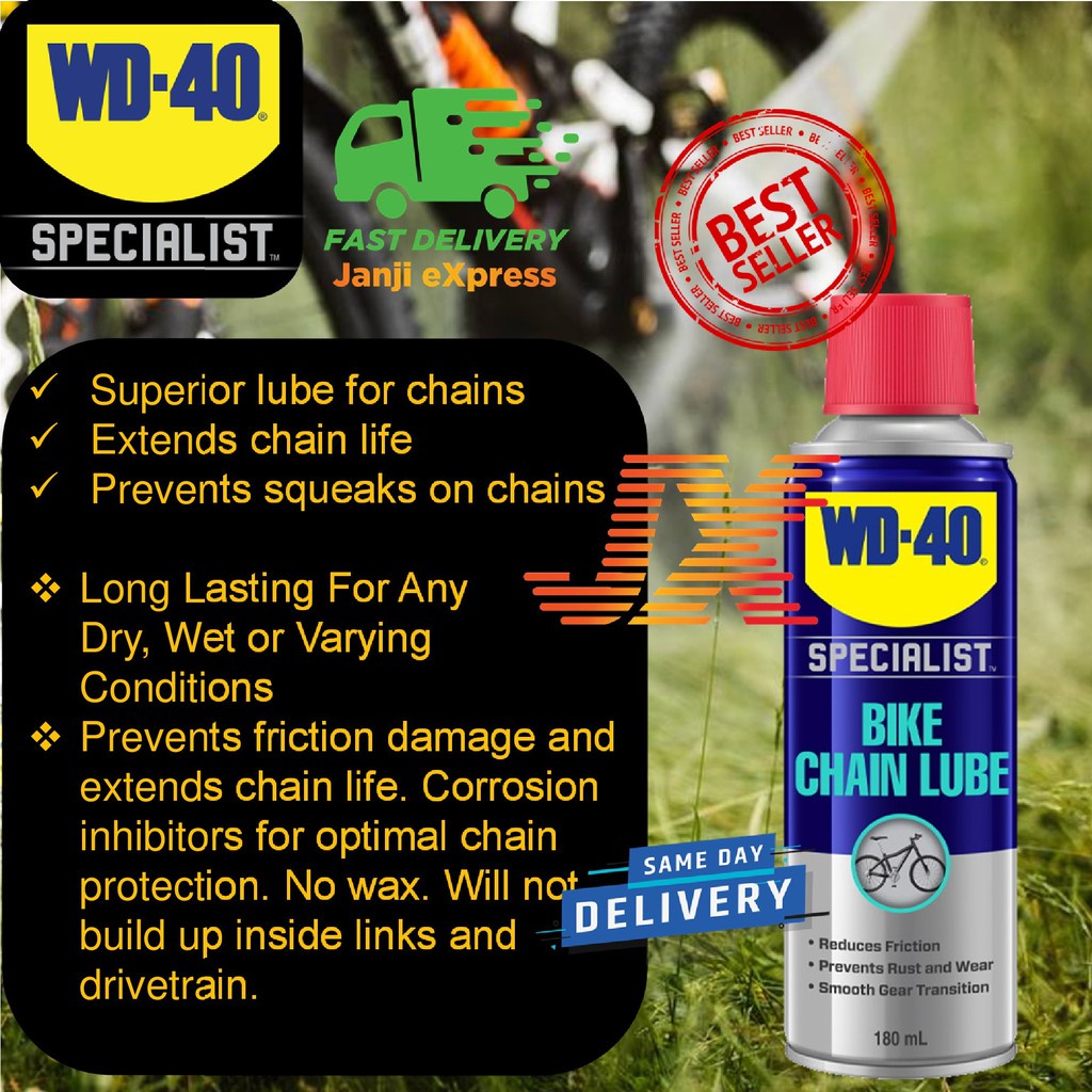 WD40 Specialist Bike Lube 180ml WD40 BIKE All Conditions Chain Lube
