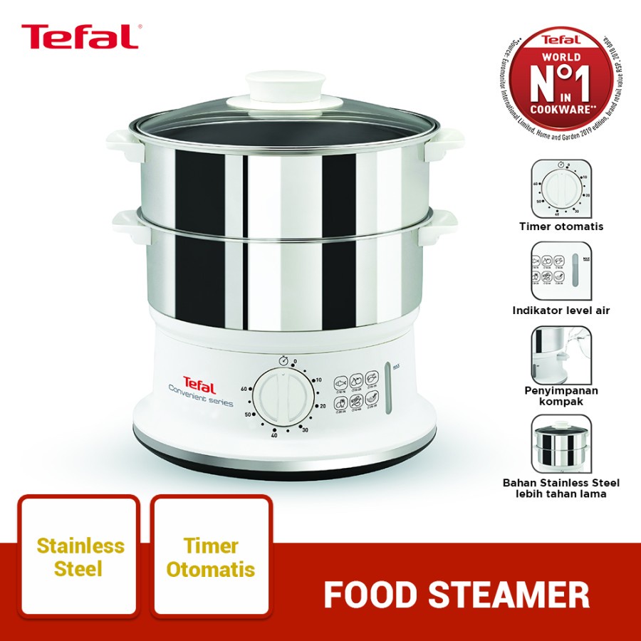 Tefal Convenient Stainless Steel Food Steamer/ Pengukus Elektrik