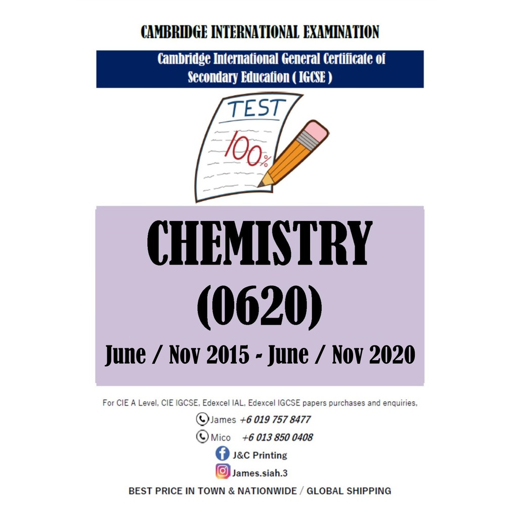 Buy Cambridge Igcse Chemistry 0620 Paper 1 2 3 4 5 6 Past Year Paper 2015 Nov 2020 Seetracker Malaysia