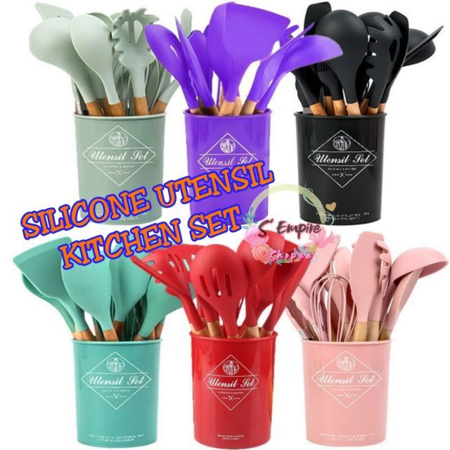  Ready  Stock  Silicone Utensil Kitchen  Set  Senduk 