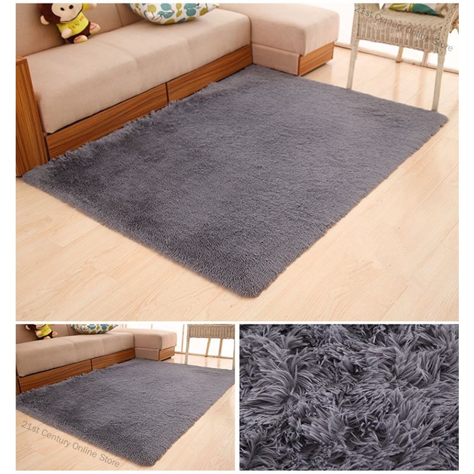 21st Century Online Store Soft Foam Shaggy Rug Non Slip Bedroom Memory Mat Batn Bathroom Shower Carpet Colors:Gray 50*80