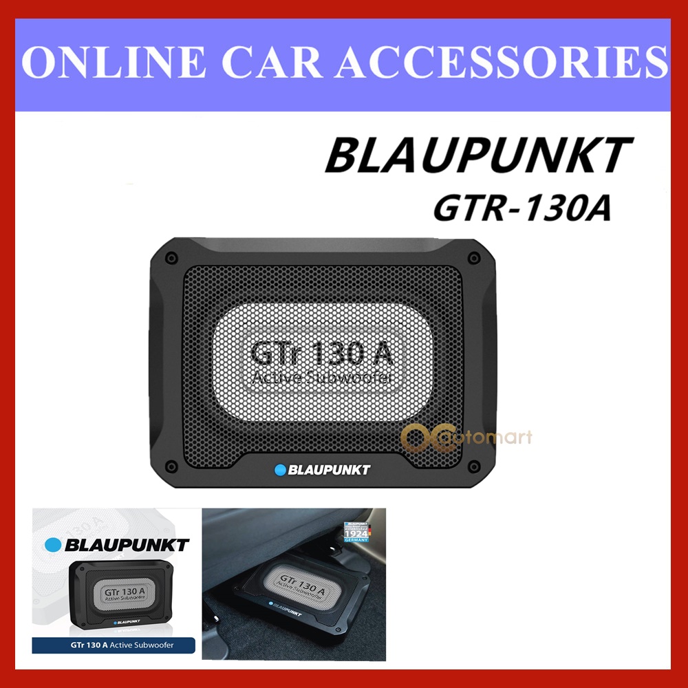 Blaupunkt GTR 130A Active Subwoofer Compact Design & Solid Audio output power 300 Watts Underseat Woofer
