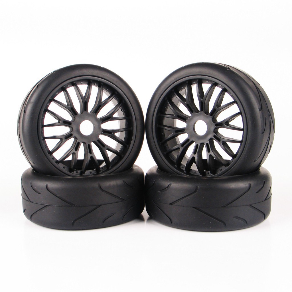 4pcs RC 1/8 Plastic Wheels Rims Hex 17mm for HPI HSP Kyosho Buggy On Road Tires