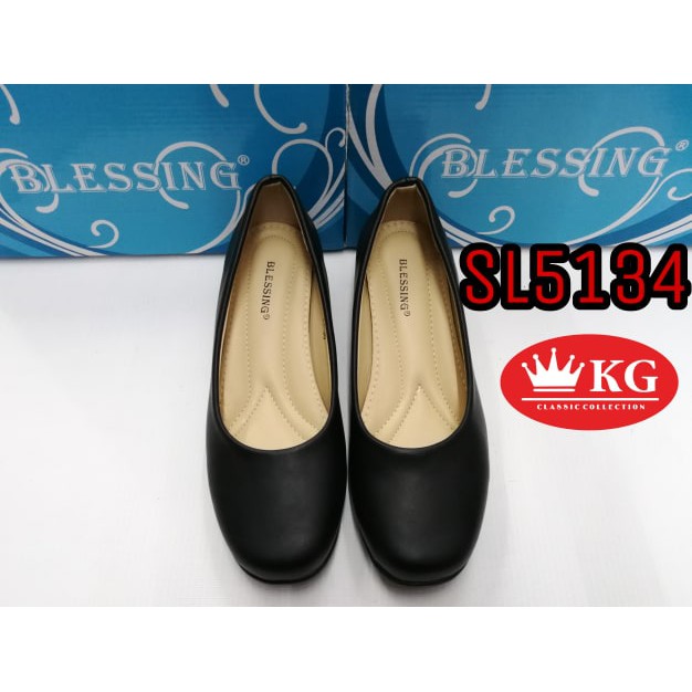 Ladies Formal Shoes 5134 Pu Leather Blessing 4cm Heel Kasut Office