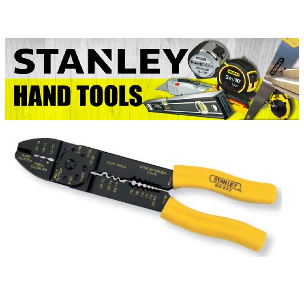 STANLEY CRIMPING PLIERS AND SET 9' 230MM YELLOW BLACK Shopee Malaysia