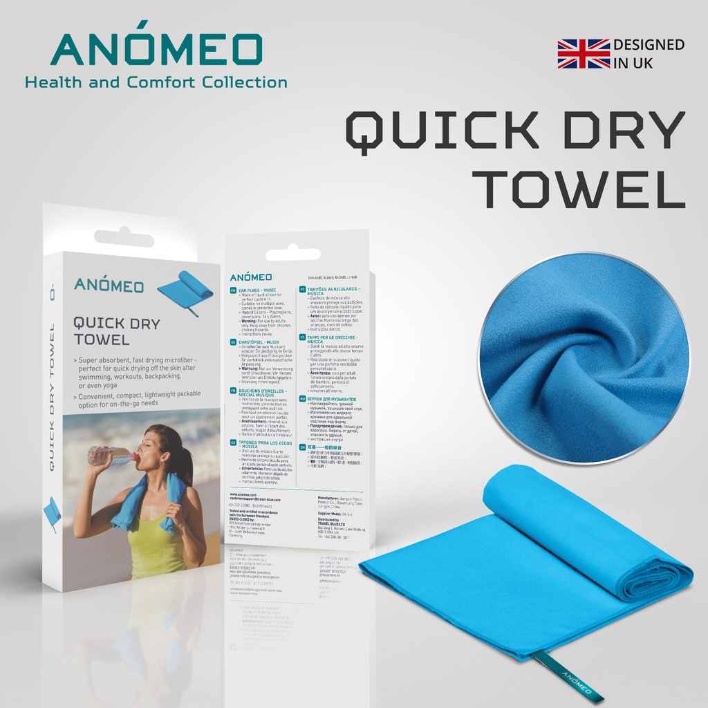 Anomeo Quick Dry Face Towel for Gym Outdoor Sports