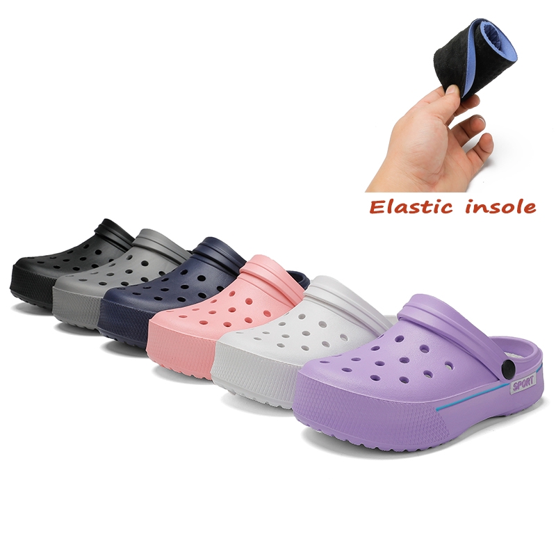 thick sole crocs