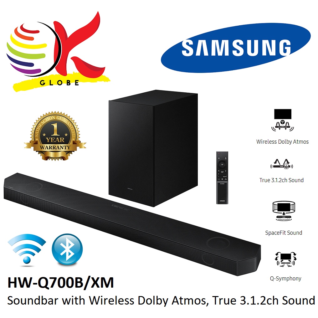 SAMSUNG HWQ700B/XM BLUETOOTH SOUNDBAR Q700B WITH WIRELESS DOLBY ATMOS