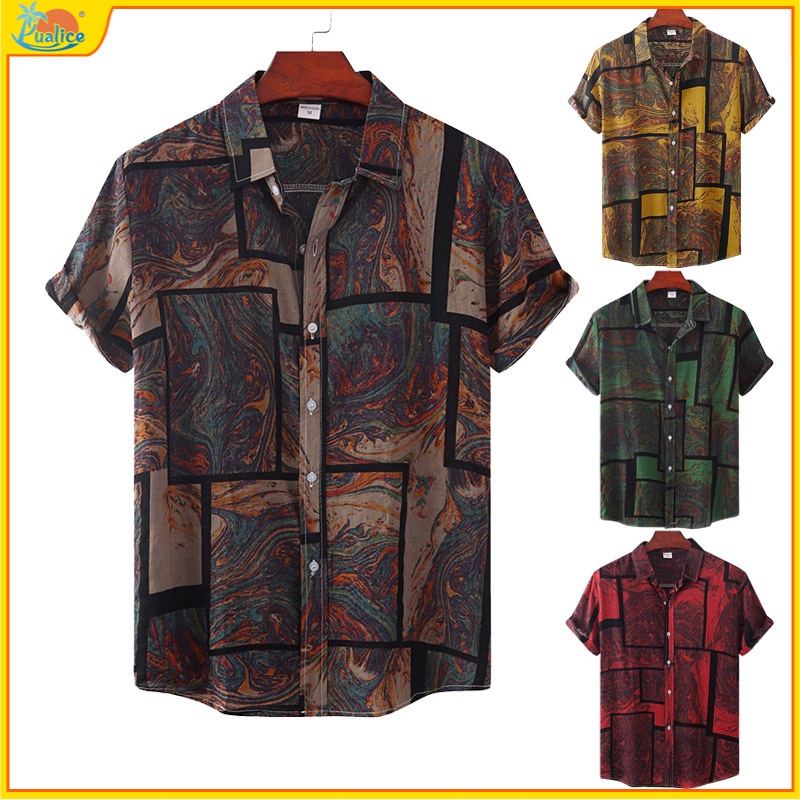 2022 Men's and Women's Shirts Summer New Printed Shortsleeved Men's