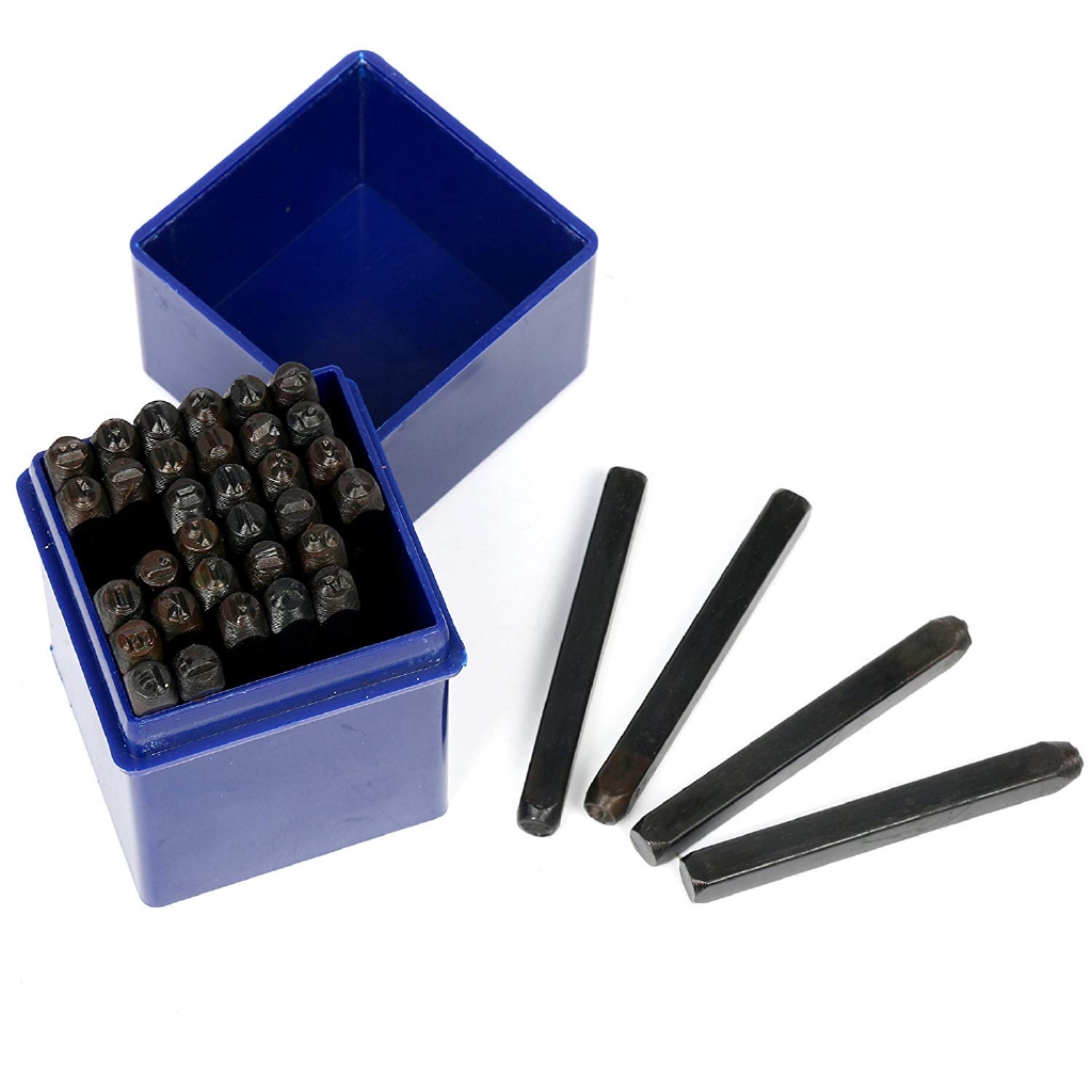 Set 36. Number Punch 6mm 1/4. Punching Tool Sets 16 PCS punching dies (6,7,8,9,10,11,12,16,19,22,25,28,32,35,38.). 1440600 Gravurem.