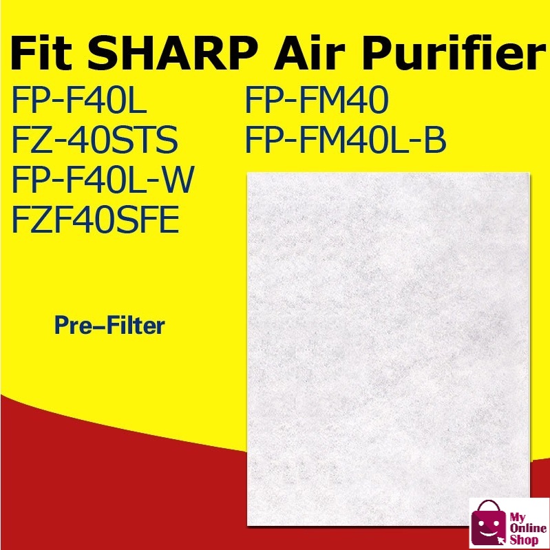 Sharp Air Purifier Pre-Filter FZ-F40SFE FP-FM40L-B FPFM40LB, FPF40LW FP-F40L, FZ-40STS, FPJM40LB