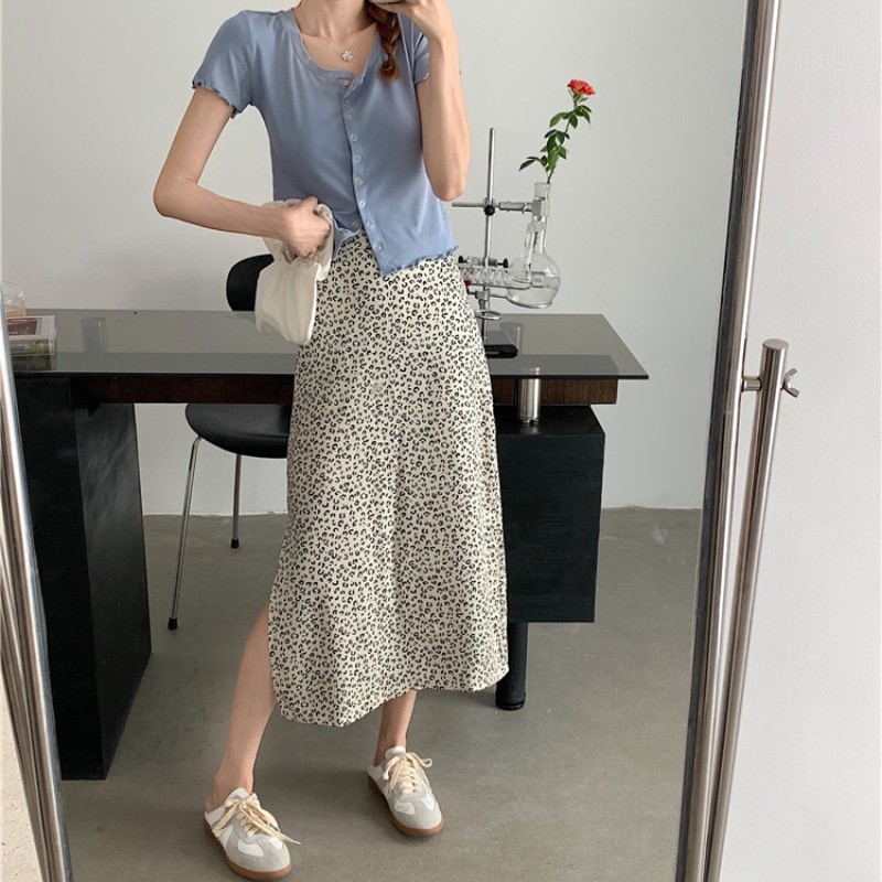 mid length leopard skirts 2020