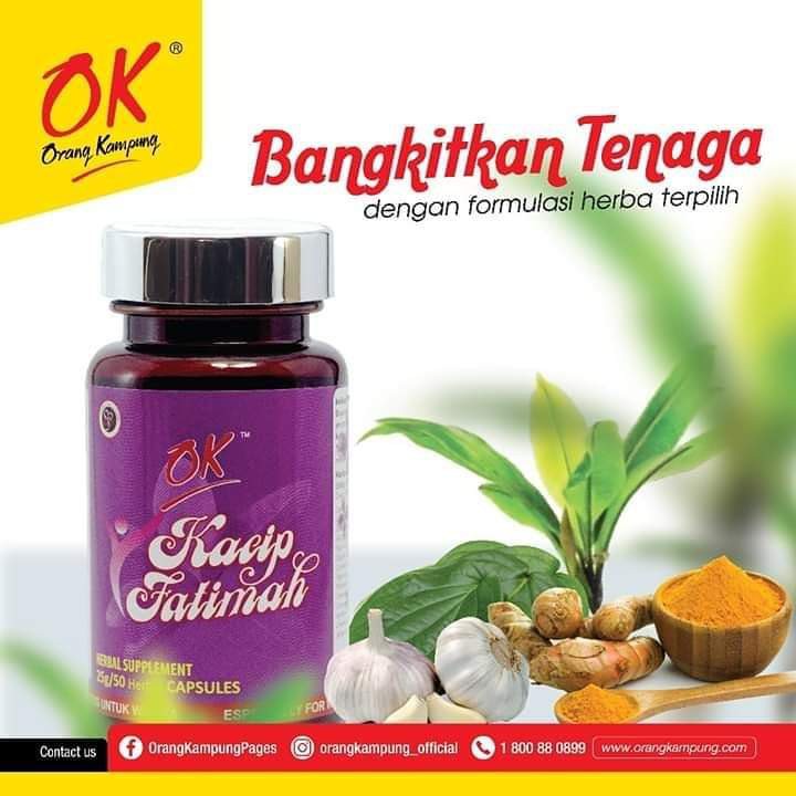 Kacip Fatimah Capsules Orang Kampung 50caps 25caps Shopee Malaysia