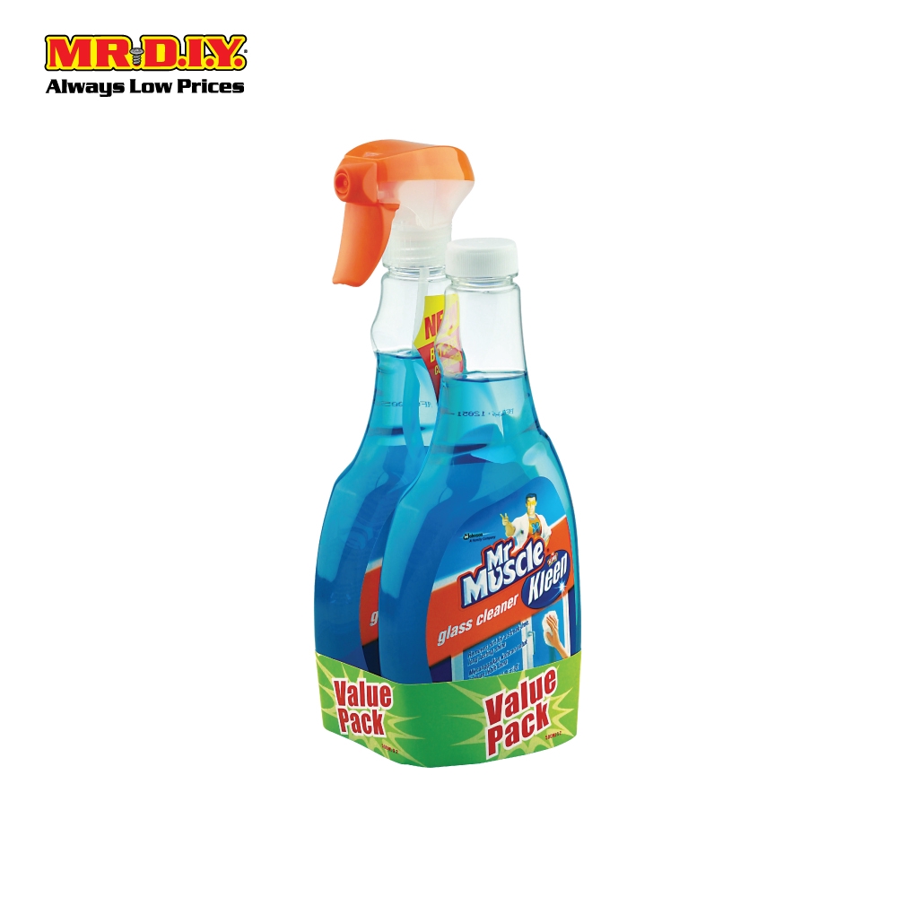 MR MUSCLE kiwi Kleen Glass Cleaner Value Pack 500ml Super Active