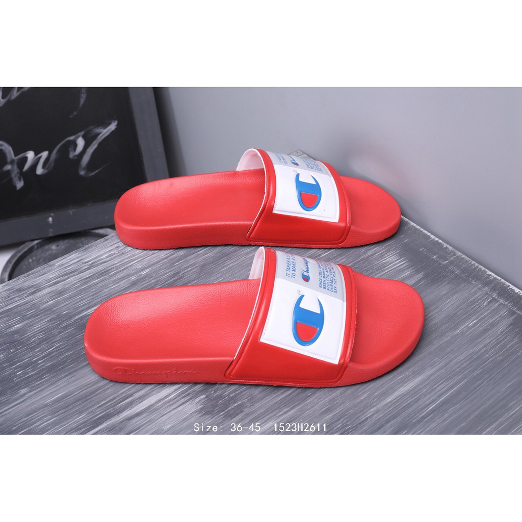champion flip flops red