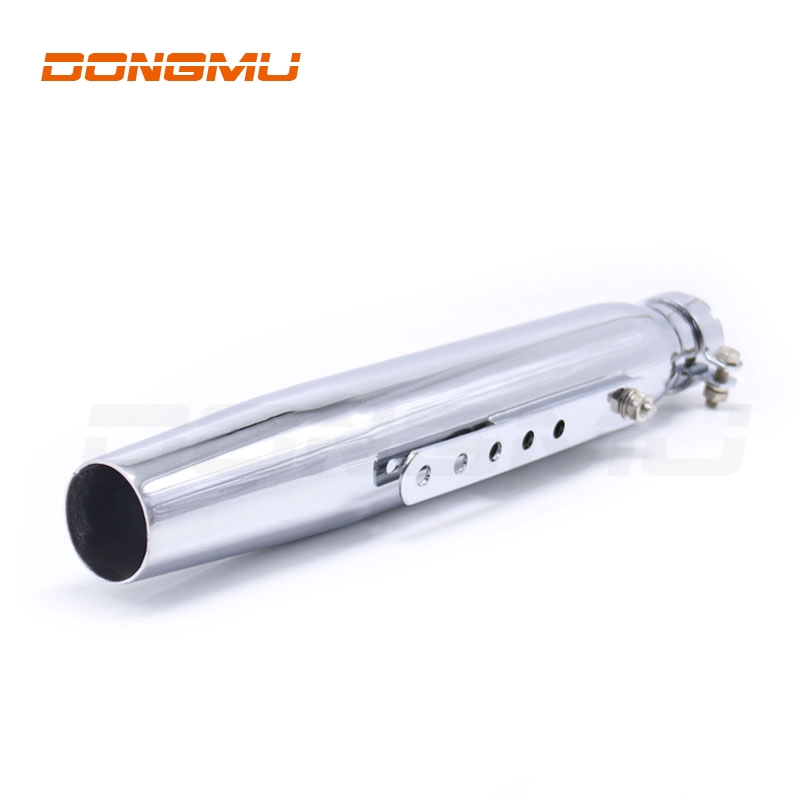 Sothat Universal Motorcycle Exhaust Muffler Pipe Kit 35-43mm Vintage Modified Exhaust Racing Pipe for Cafe Racer Bobber Chopper Black 