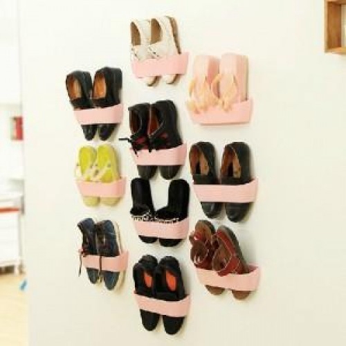 hang shoes on wall