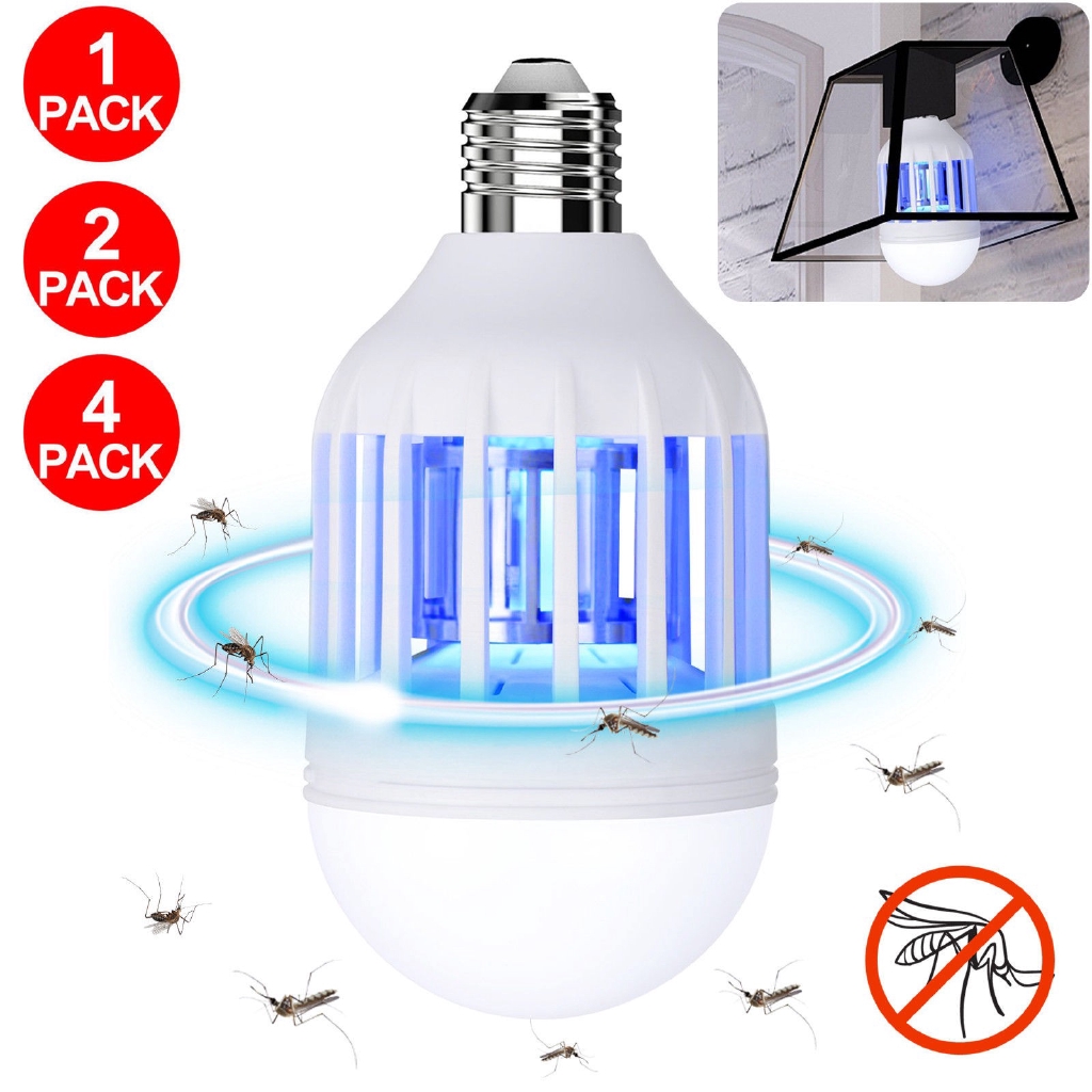 2 in 1 Light Zapper LED Lightbulb Bug Mosquito Fly Insect Killer Bulb
