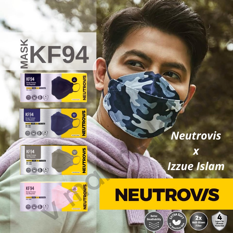 Neutrovis Mask KF94 Medical Mask KF94 Face Mask Korean Premium Face