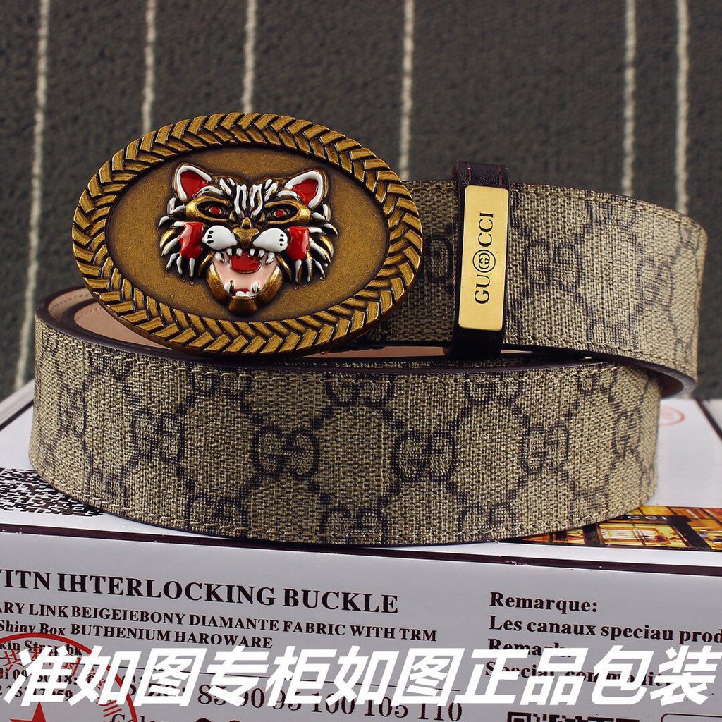 mens gucci tiger belt