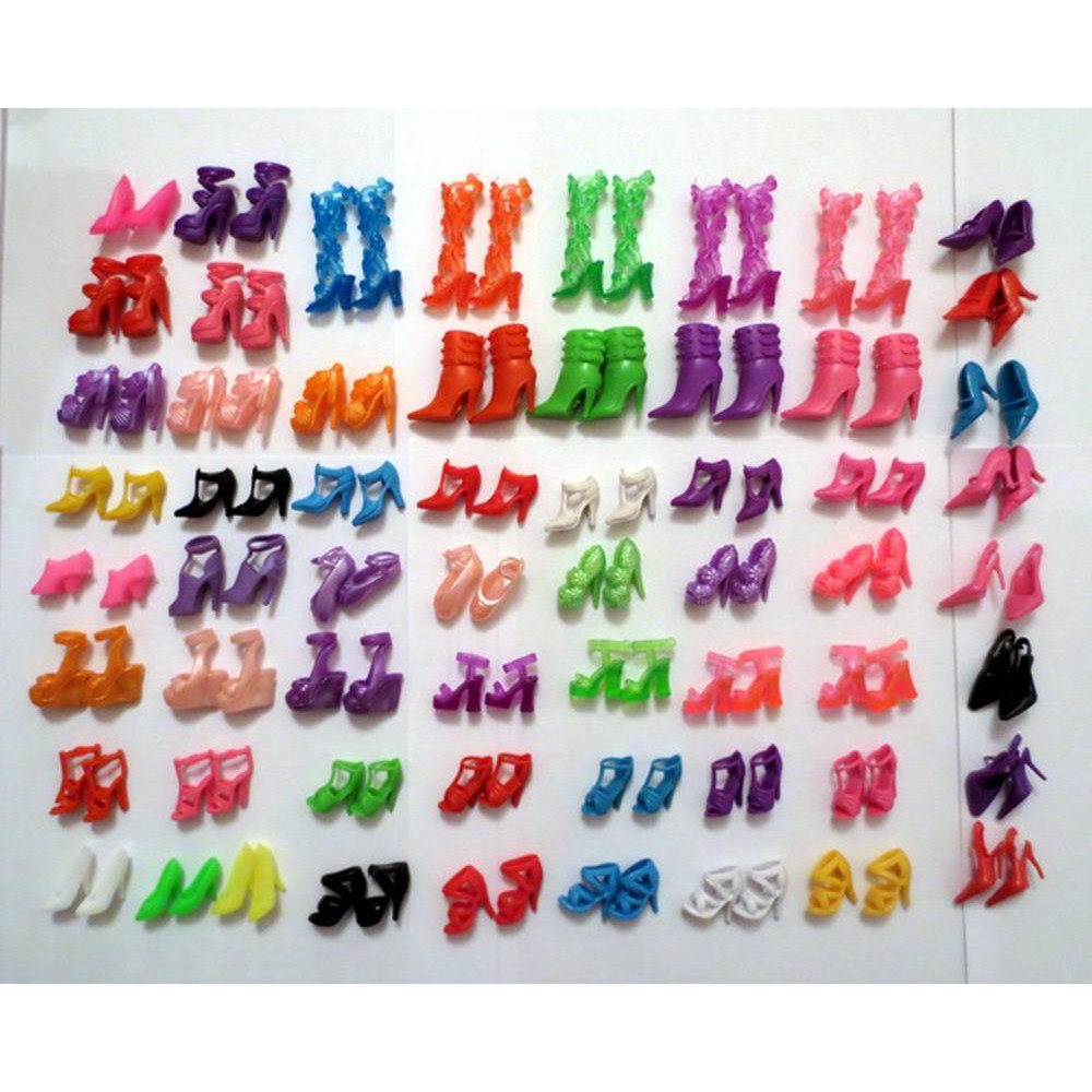 barbie doll shoes set