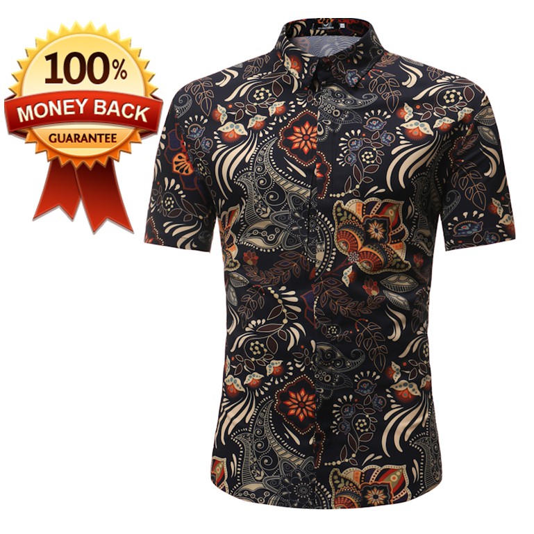 BAJU BATIK  MEN SHIRT  BATIK  new design Shopee Malaysia 