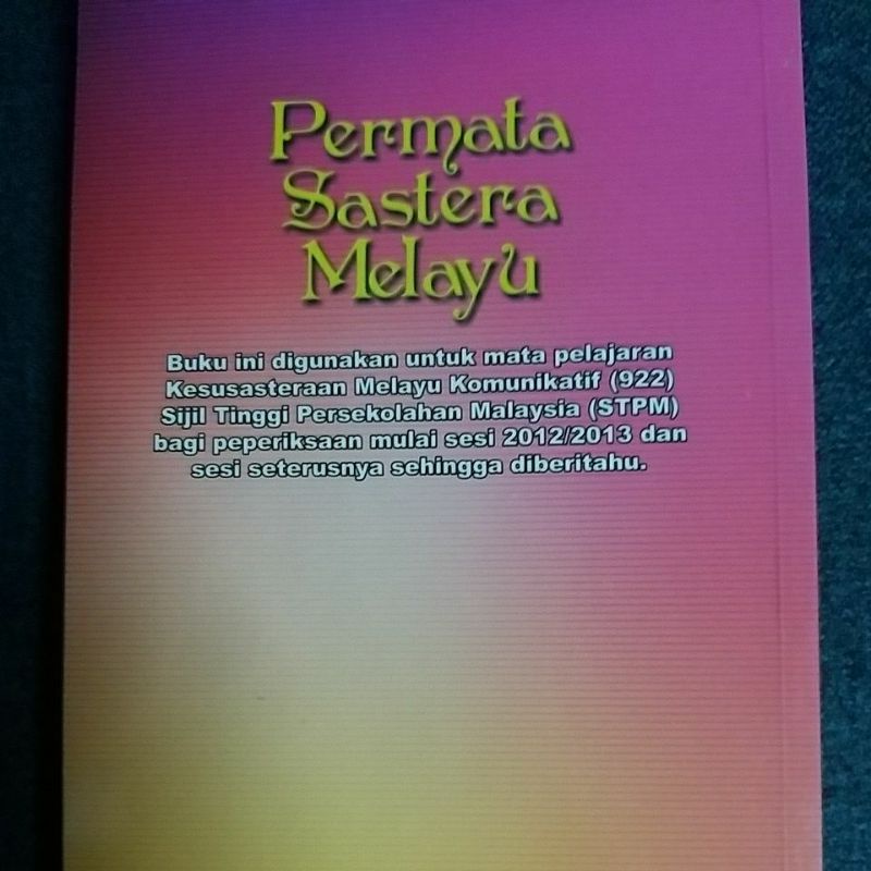 Permata Sastera Melayu Pt No Isbn 9789834611187 Shopee Malaysia