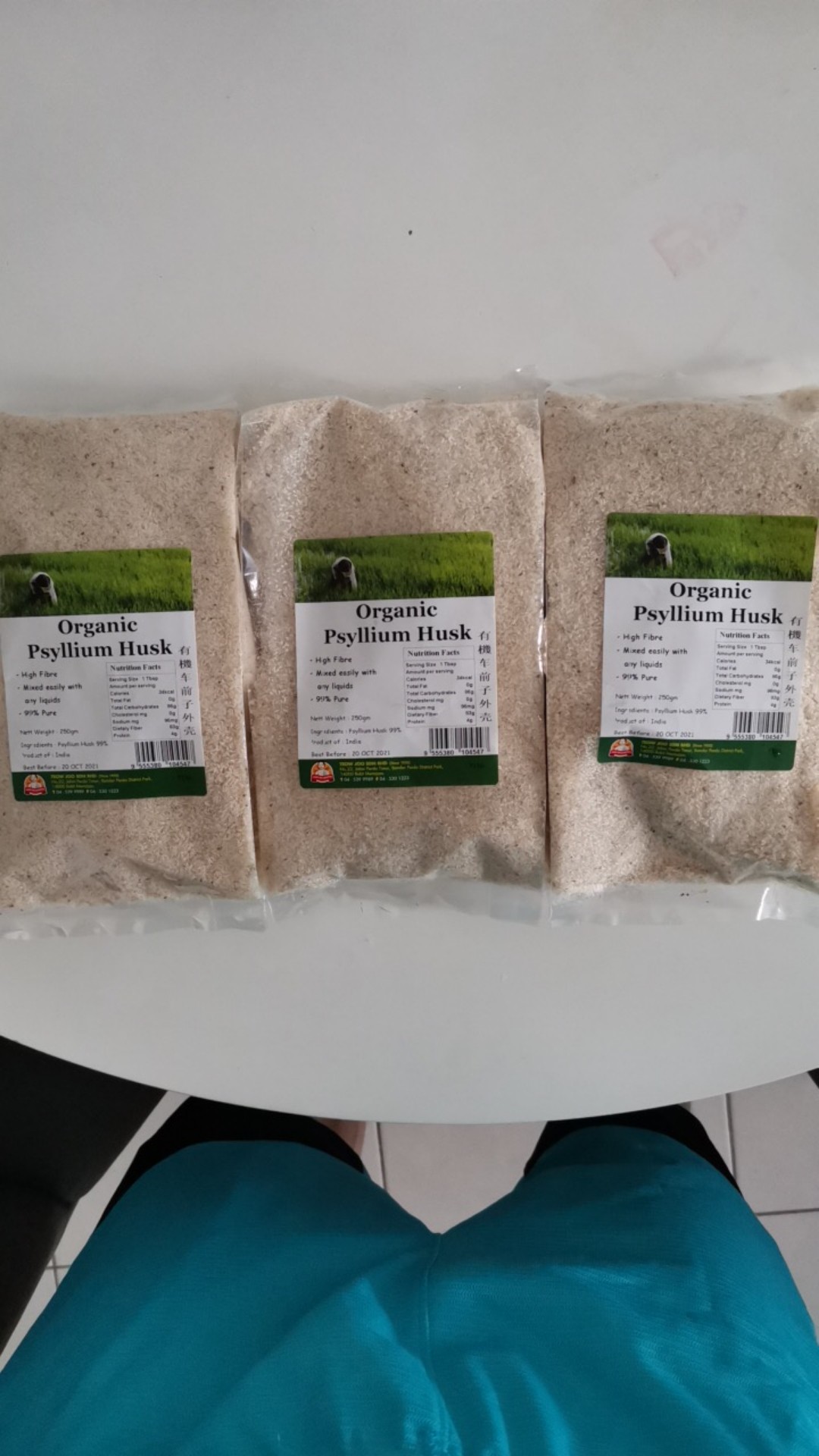 99% Pure Organic Psyllium Husk 250g x 3 packs  Shopee 
