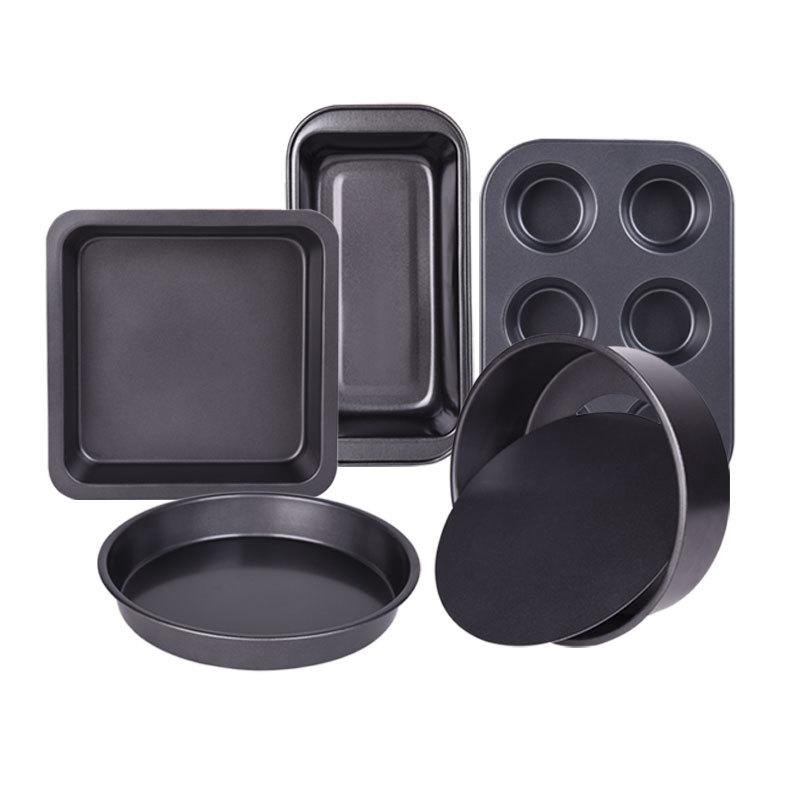 Waorder 5pcs Non-Stick Baking Pan Set for Baking Cake Cupcake Pizza ...