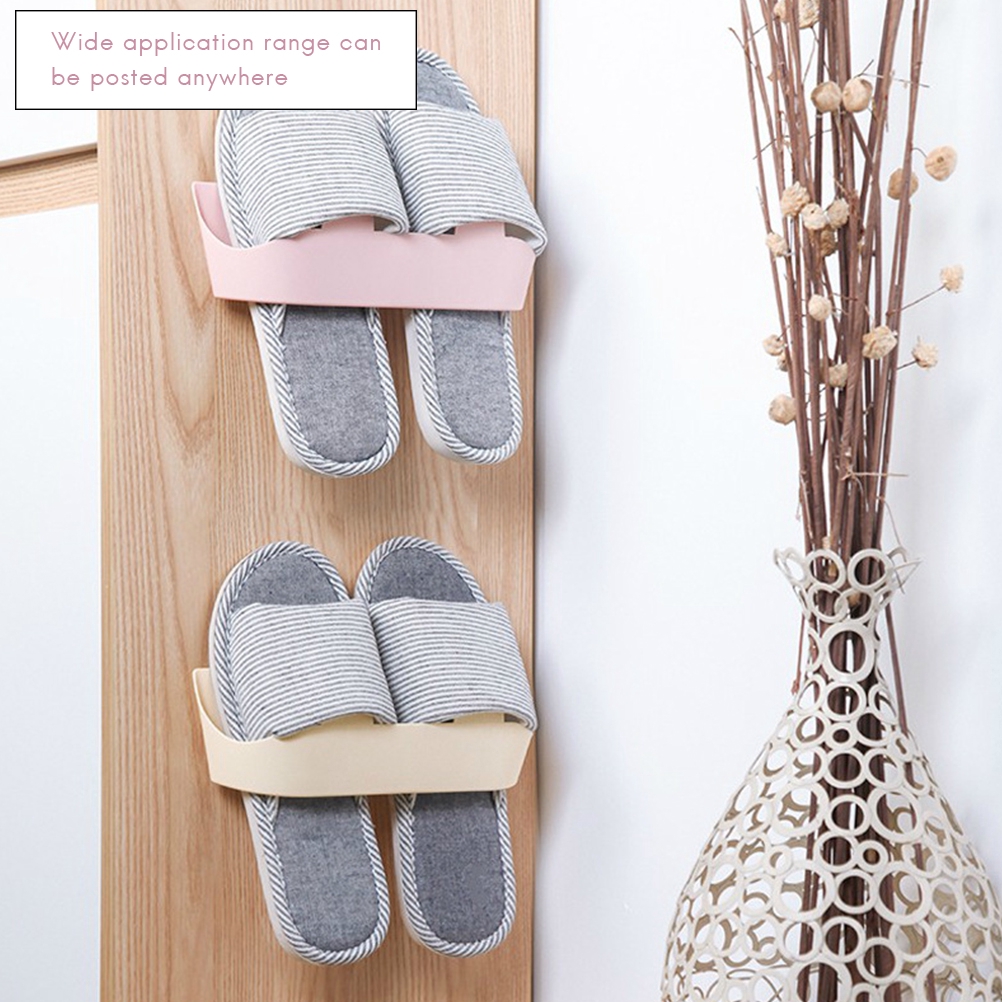 4pcs Wall Mounted Shoes Rack Bathroom Door Shoes Organizer Shopee Malaysia