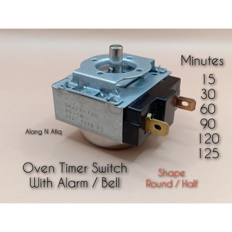 Microwave Oven Timer Switch Round / Half Shape With Bell 30, 60, 90
