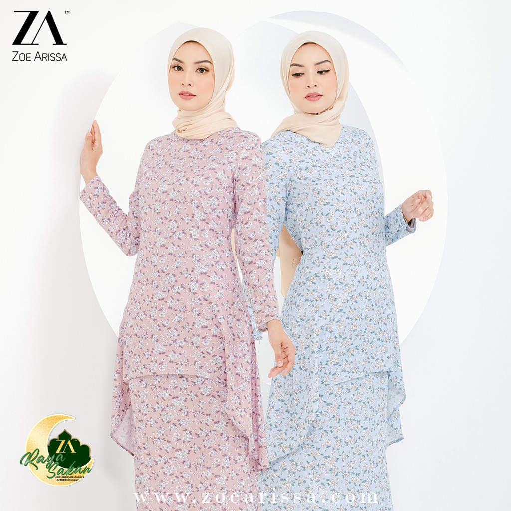  Baju  Kurung  Moden Raya 2022 Floral Pattern  Baju  Raya 