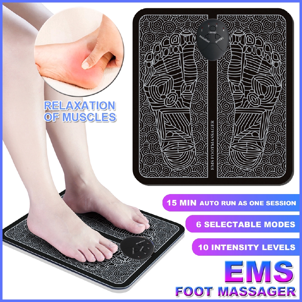 Mesin Urut Tapak Kaki Rechargeable Portable EMS Electric Foot Massage ...