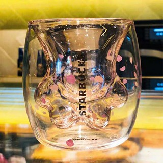 starbucks cat paw glass