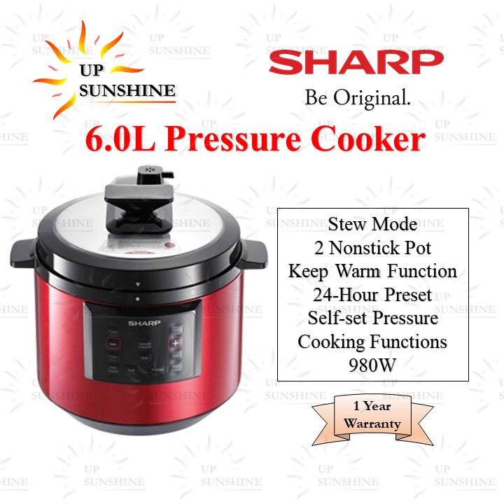 Sharp Khind 6 0l Electric Pressure Cooker Shopee Malaysia