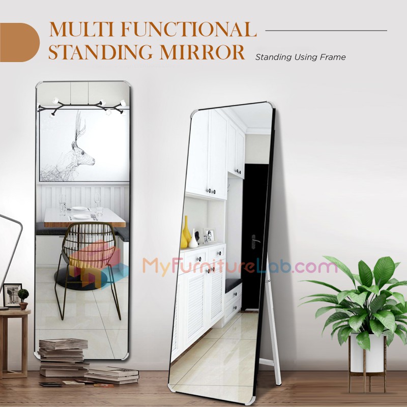 Standing Long Mirror Stand Cermin Panjang Murah Cheap Ikea Home Living