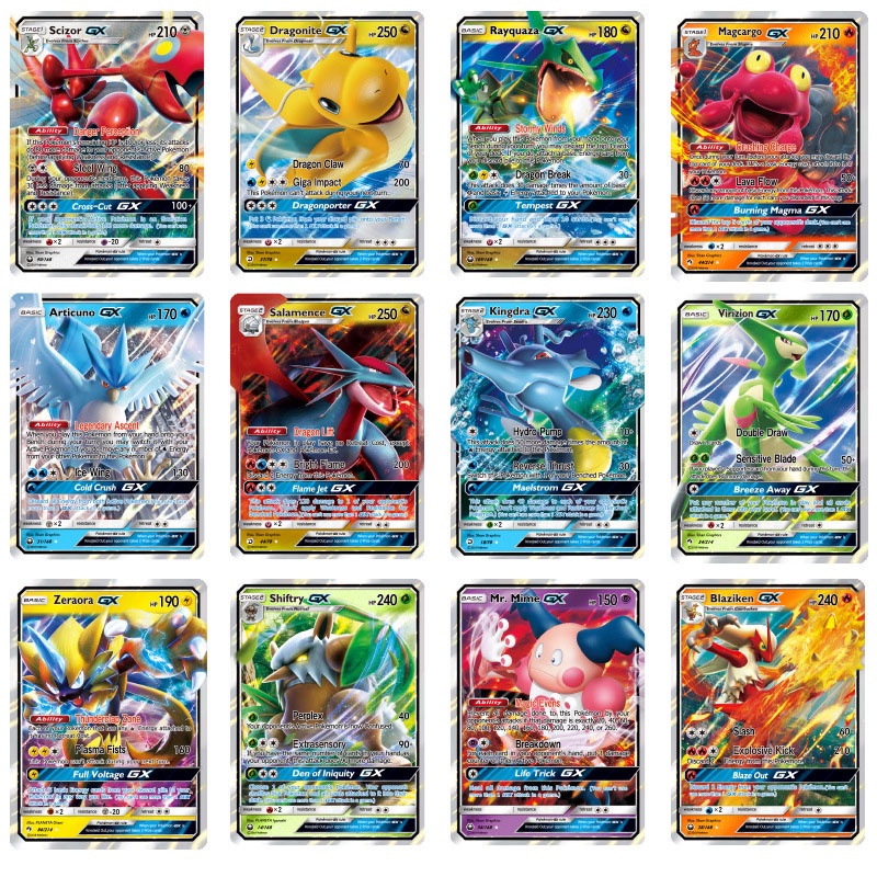Pokemon Cards Toys TAG TEAM GX VMAX Trainer Energy Holographic Playing