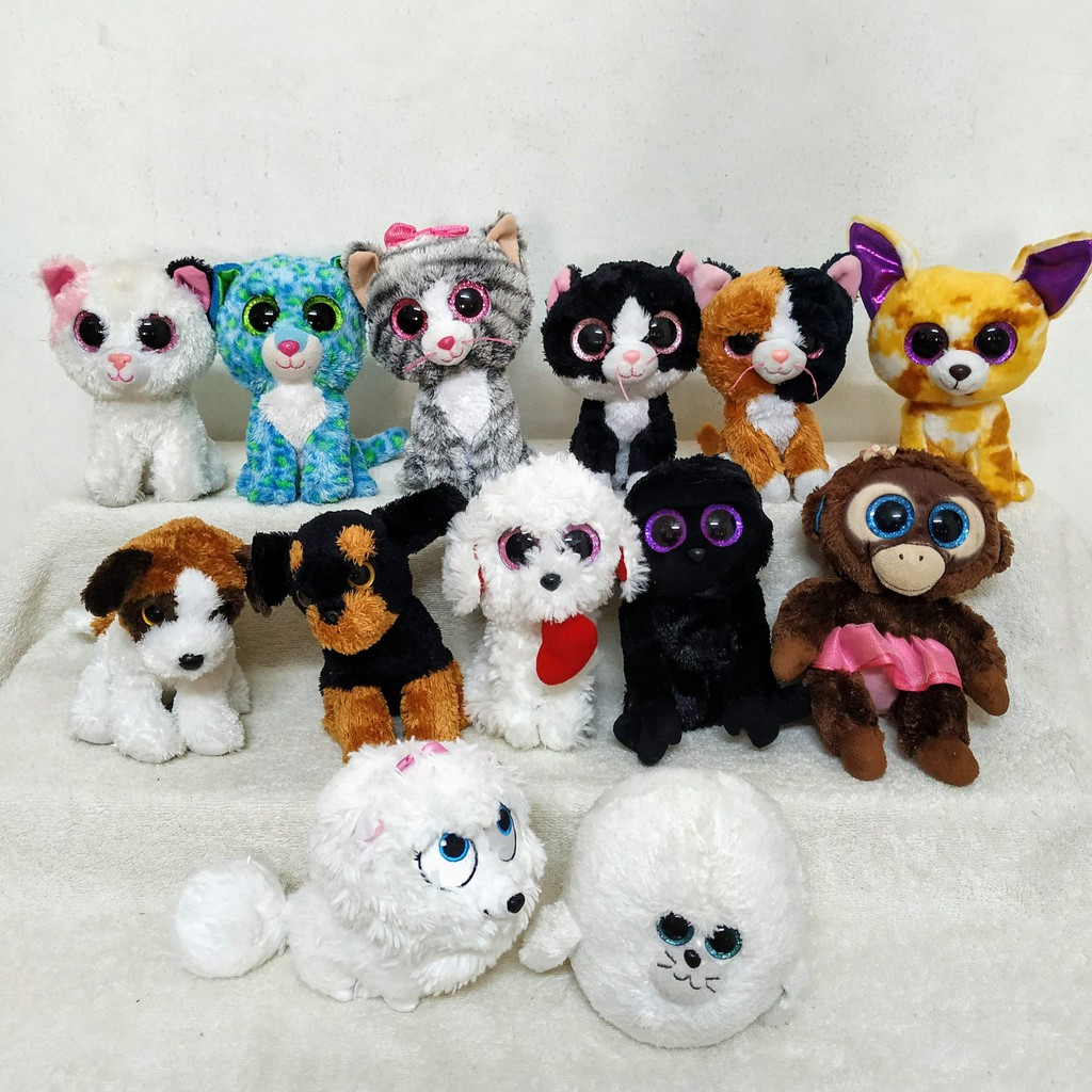 [READY STOCK IN MALAYSIA] TY Beanie Boos Soft Stuffed Toys Baby Cat Dog ...