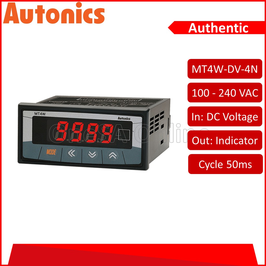 AUTONICS DIGITAL PANEL METER ,4 DIGIT DC VOLT METER 100240VAC