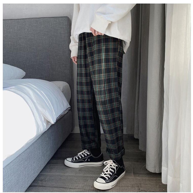 green tartan pants mens