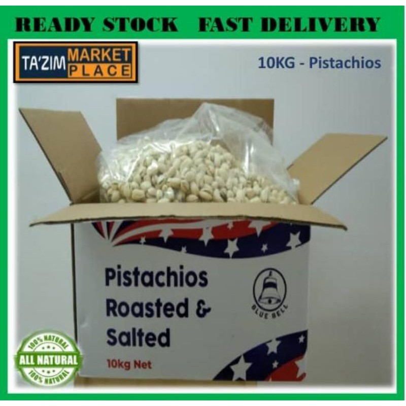 [10KG] American Pistachio Nuts | Kacang Cerdik [Ready Stock] Grade A