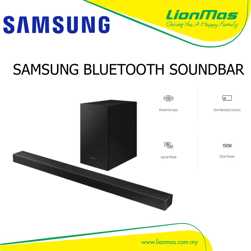 samsung 2.1 channel 150w soundbar system