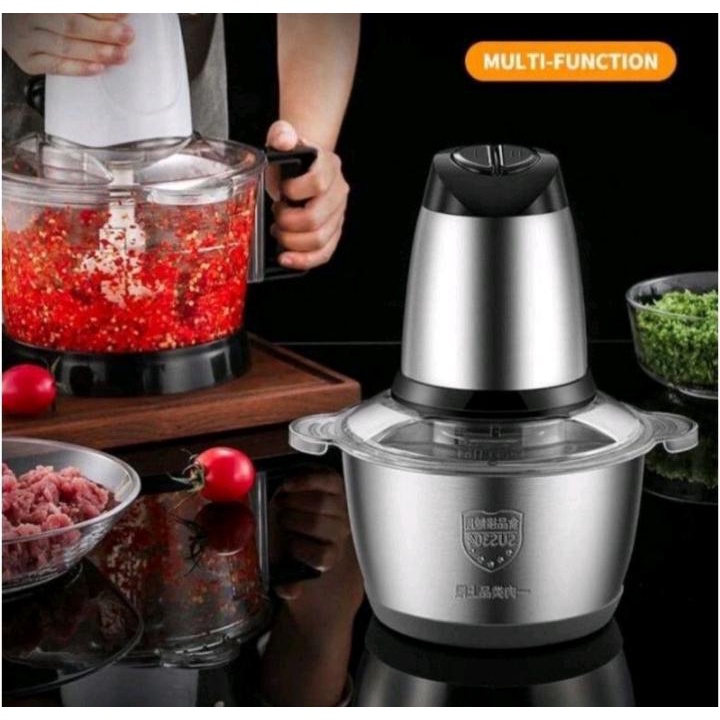 MESIN Blender Meat Grinder Meat Blender Electric Blender 2L Stainless