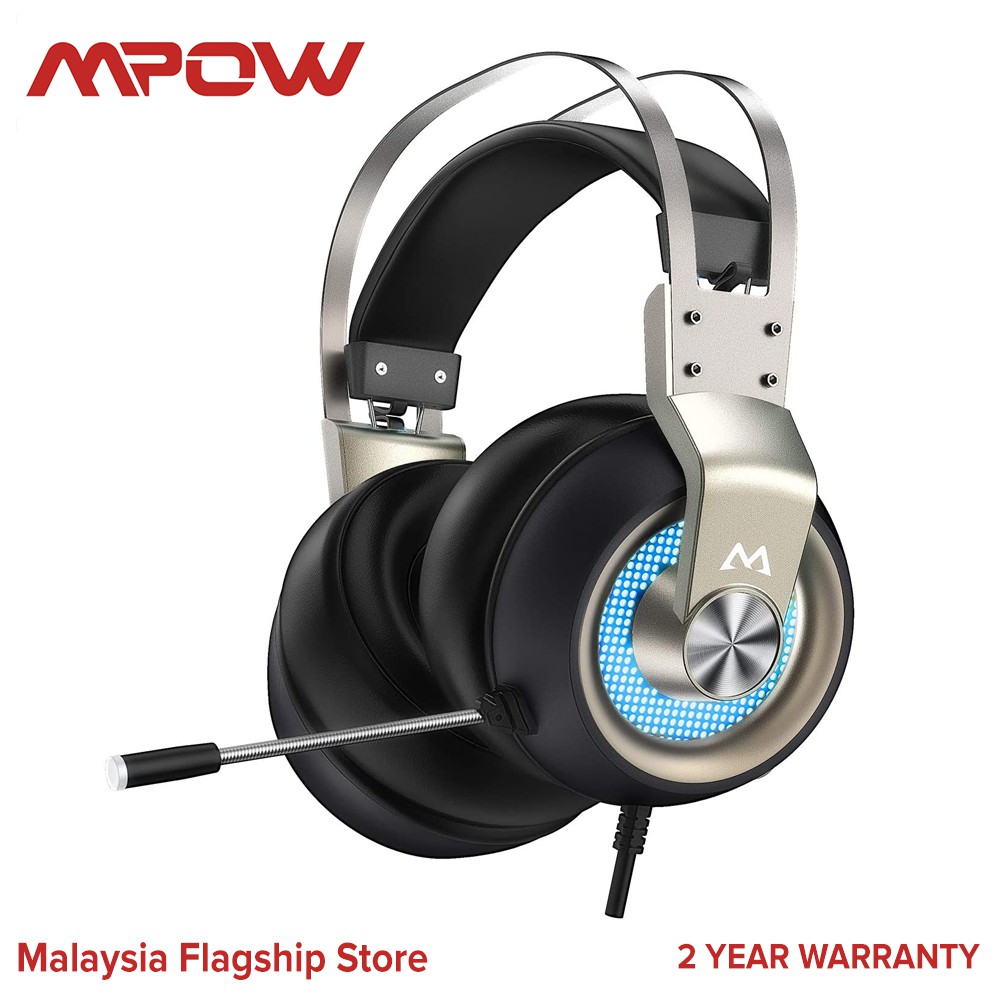 Mpow EG3 Pro Gaming Headset with Noise Canceling Mic & LED Light/PC/PS4